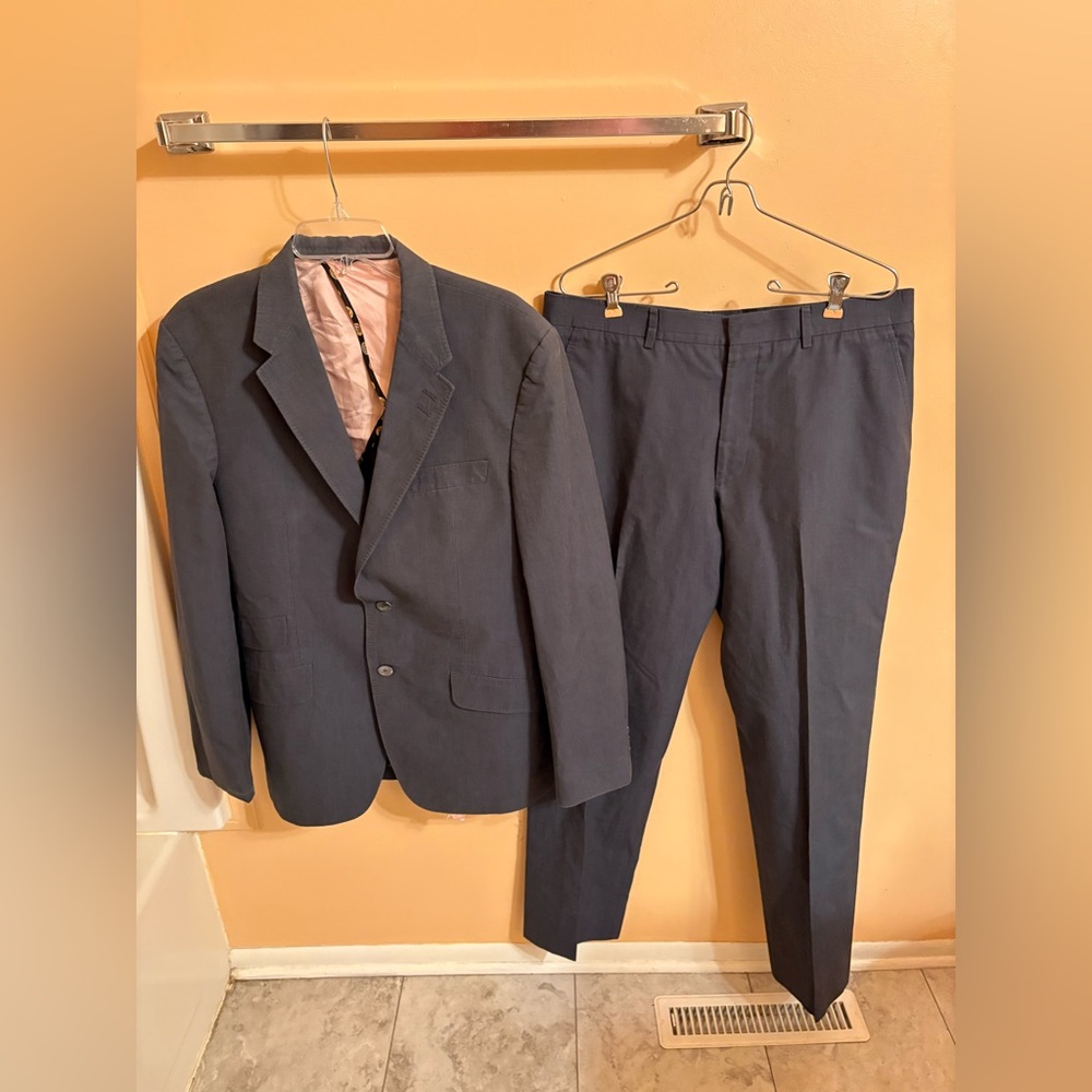 Paul Smith London 100% cotton gray Abbey Road 2 piece suit set